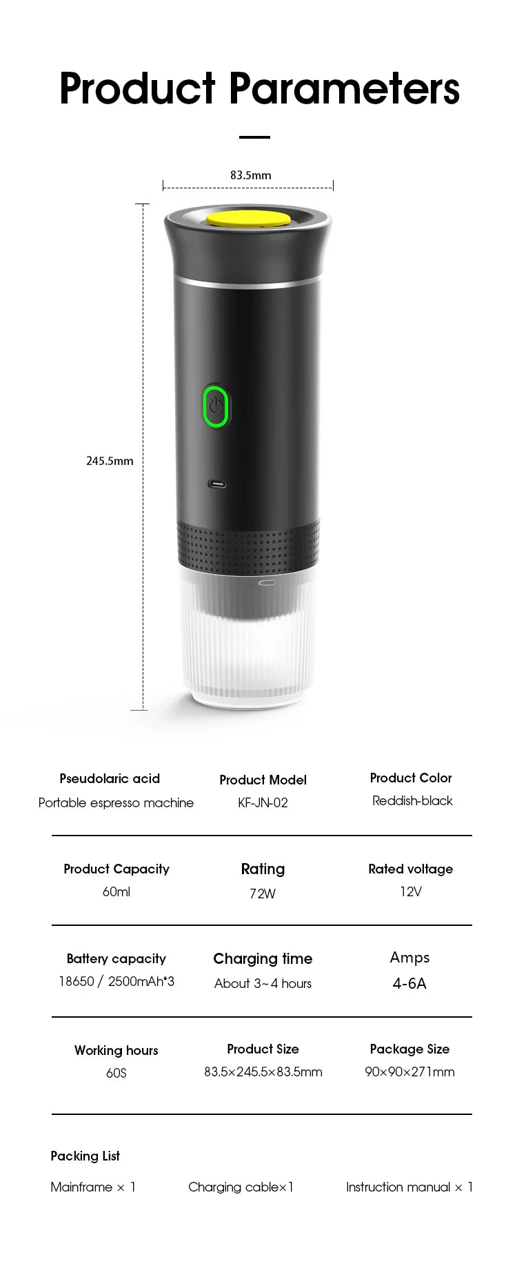 Portable Capsule Coffee maker